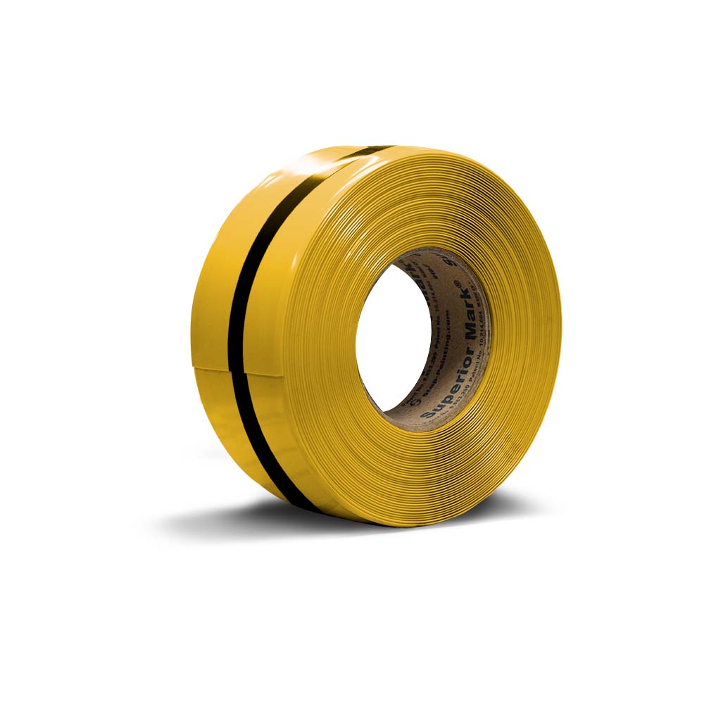 Yellow Marking Tape with Black contrast line