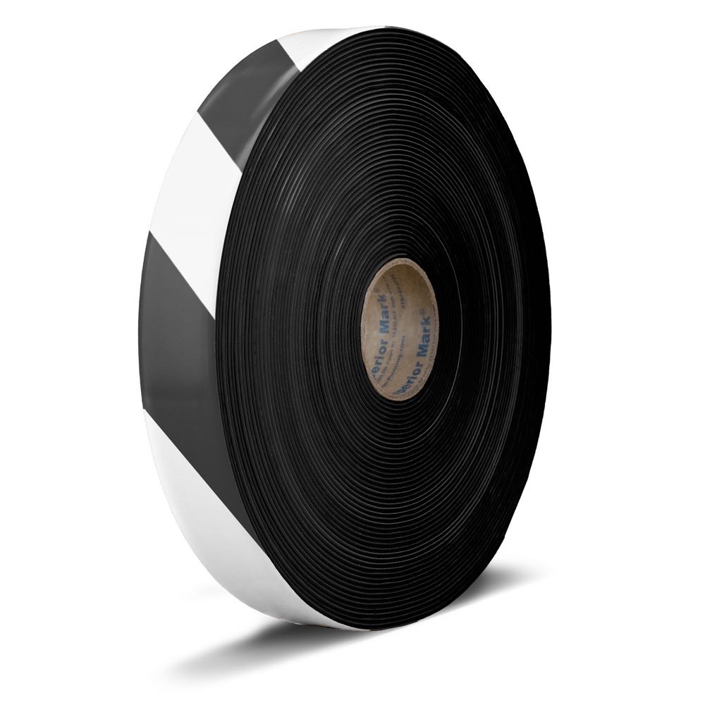Black white hazard velcro carpet tape