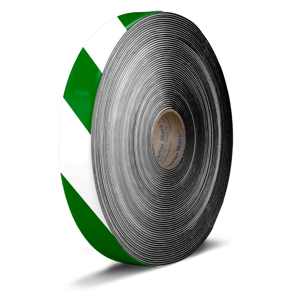 Green white hazard velcro carpet tape